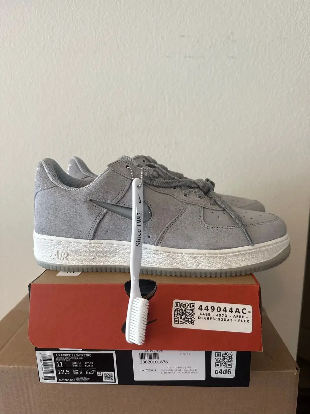 Nike Air Force 1 Low Retro “Light Smoke Grey” Men’s Size 11